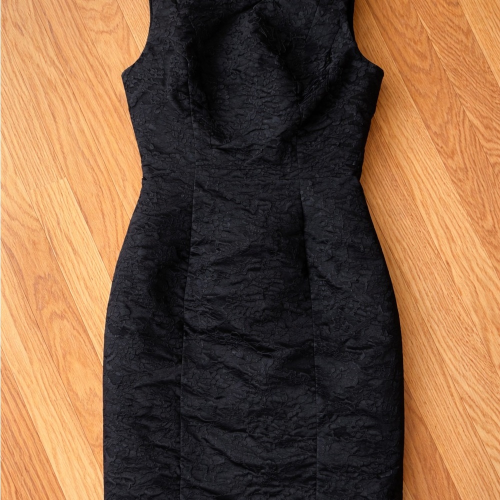NWT B Michael America Textured Black Sleeveless Midi Dress,  size 8